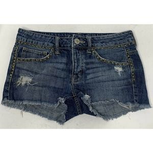AMERICAN EAGLE Embellished Cut Off Jean Shorts 2